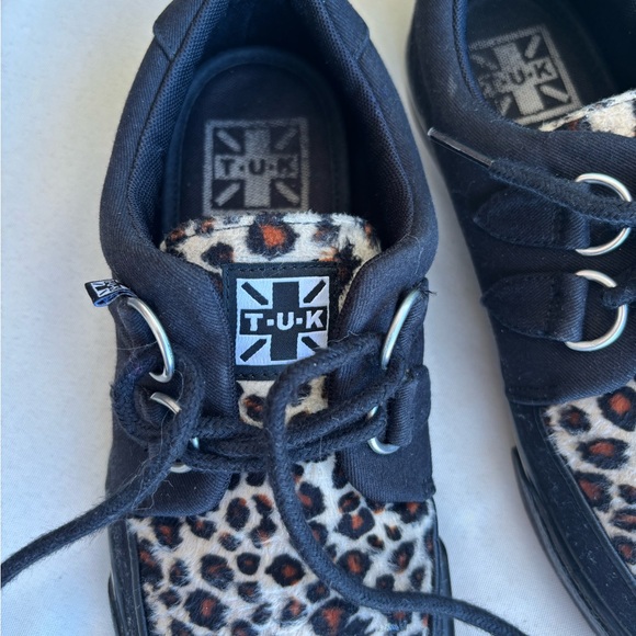 T.U.K Leopard Print Sneakers with Black Accents - Picture 5 of 8